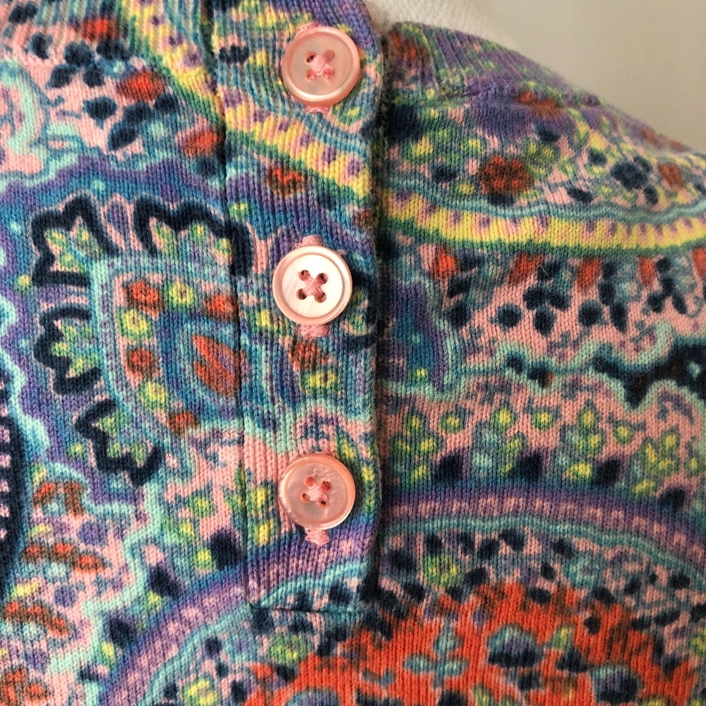 Talbots Fun And Colorful Patterned Top - image 6